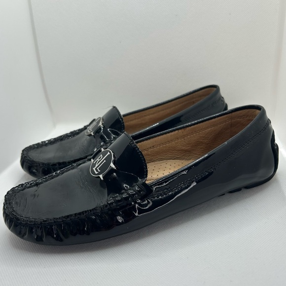 Lauren Ralph Lauren Carley Slip-on Loafers Driving Style Black Patent Leather. - Picture 6 of 12